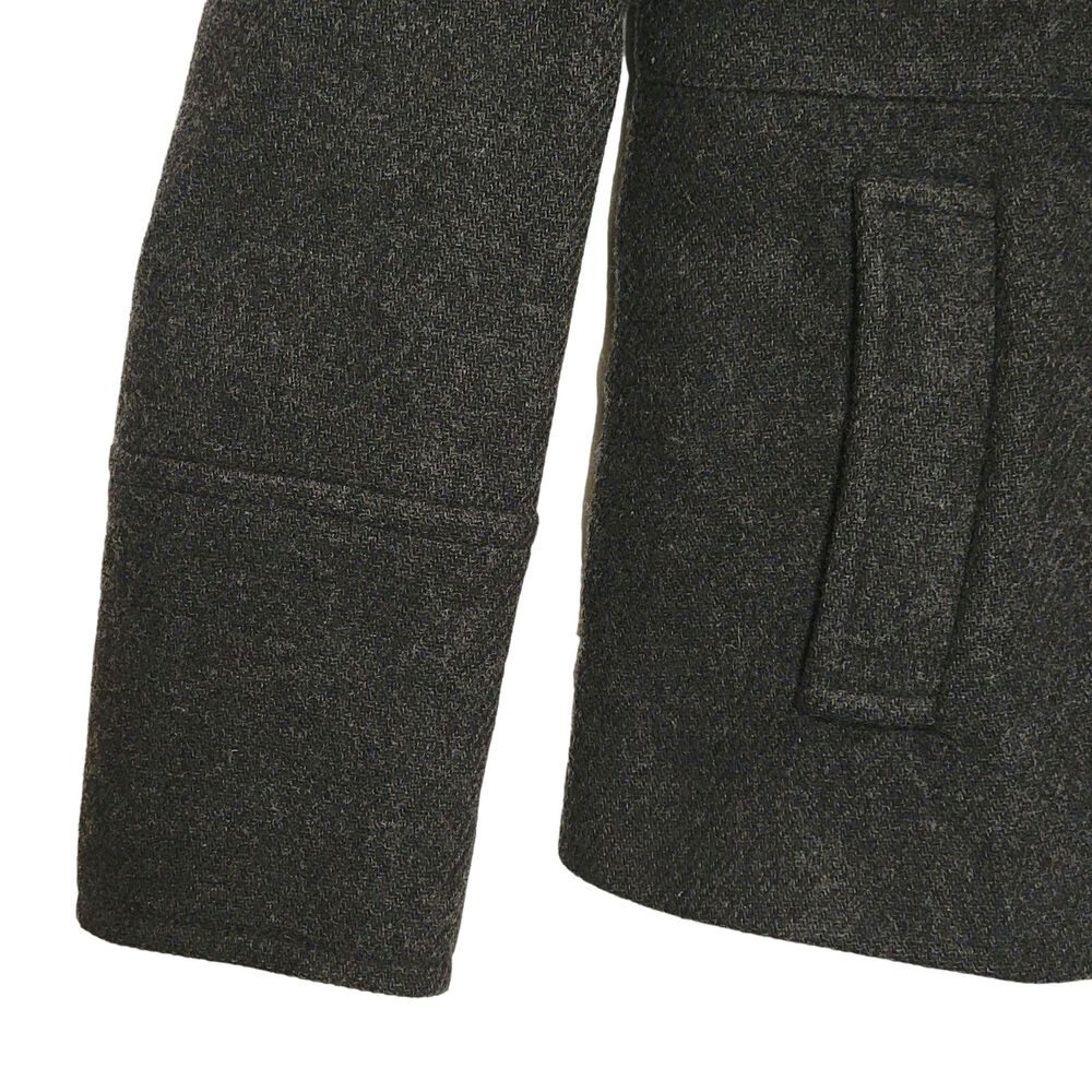 J Crew Stadium Cloth by Nello Gori Peacoat Double Breasted Wool Gray Size 4 - Picture 9 of 16